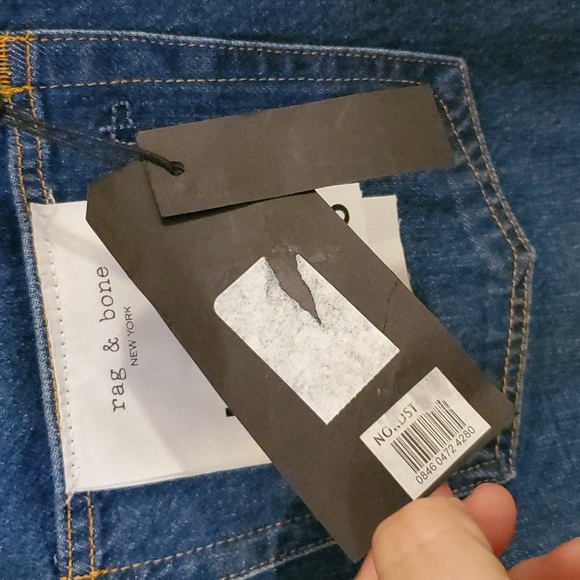Rag & Bone Maya High Rise Slim Jeans in Jasper Women's Size 25 NWT'S - Picture 9 of 15